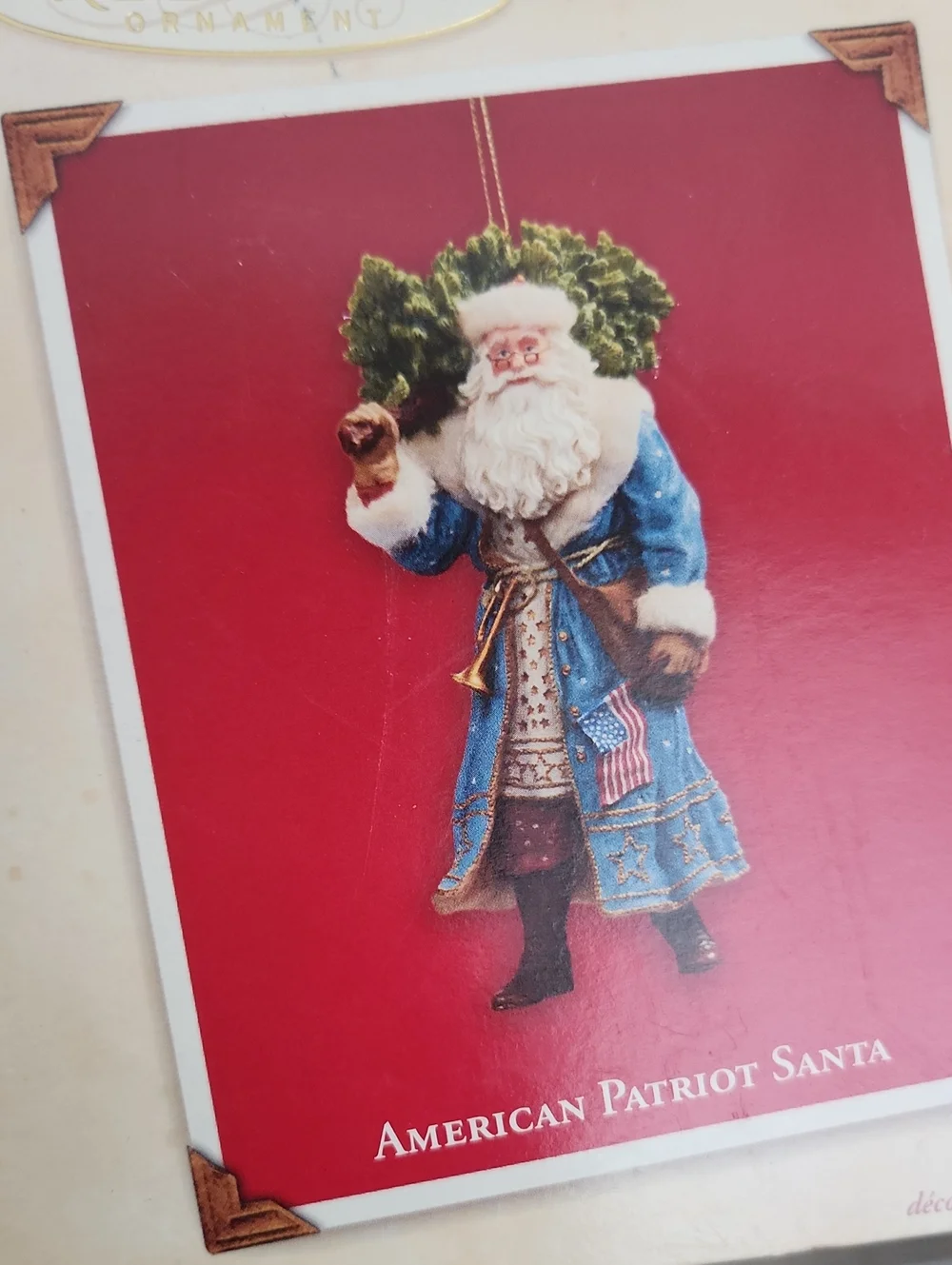 Hallmark American Patriot Santa Christmas Ornament